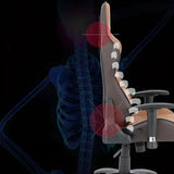 Ergonomic Black Adjustable Gaming Faux Leather Office Chair Image - 7