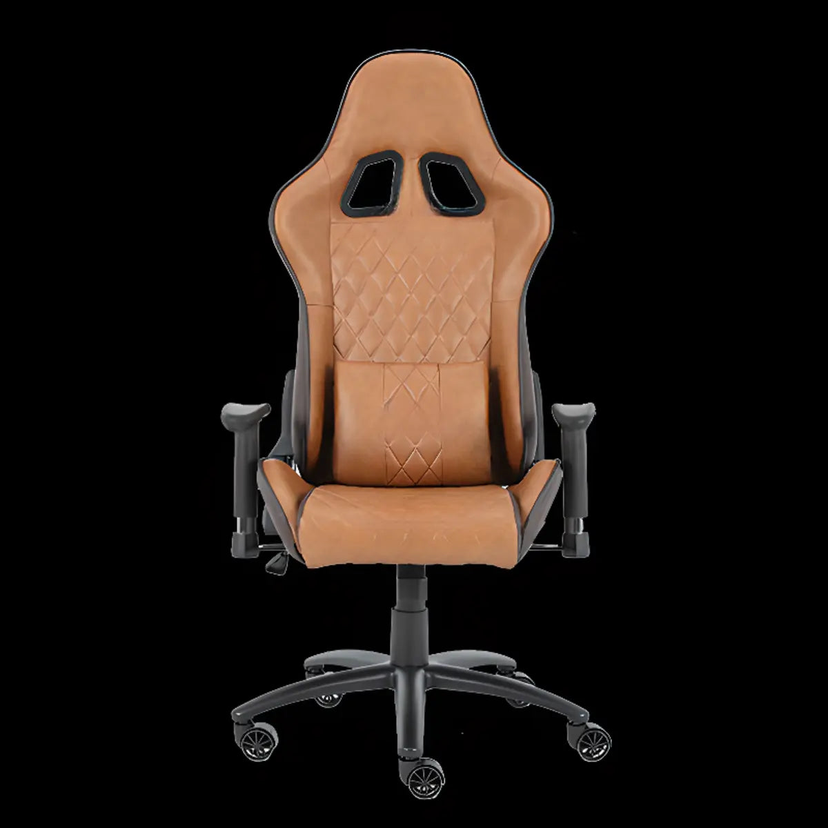 Ergonomic Black Adjustable Gaming Faux Leather Office Chair Image - 9