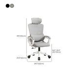 Ergonomic Black Adjustable Mesh Reclining Office Chair Image - 15