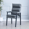 Ergonomic Black Modern High-Back Leather Office Chair Image - 11