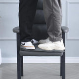 Ergonomic Black Modern High-Back Leather Office Chair Image - 16