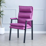 Ergonomic Black Modern High-Back Leather Office Chair Image - 2
