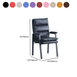 Ergonomic Black Modern High-Back Leather Office Chair #size