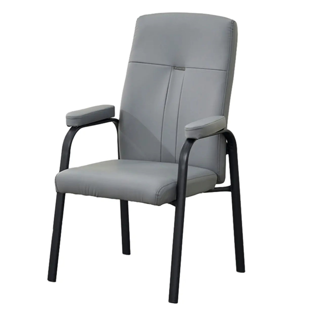 Ergonomic Black Steel Modern Leather Office Chairs Image - 9