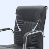 Ergonomic Brown Modern Leather Cantilever Office Chair Image - 8