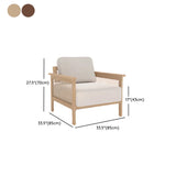 Ergonomic Faux Cotton Linen Tight Back Arm Chair #size