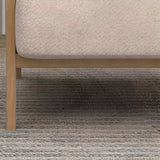 Ergonomic Faux Cotton Linen Tight Back Arm Chair Image - 6