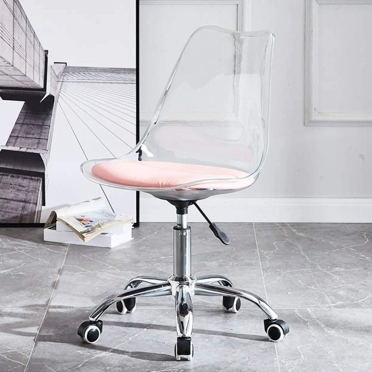 Ergonomic Faux Leather Seating Office Chair with Wheels Image - 9