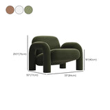 Ergonomic Flannel Fixed Back Foam Fill Arm Chair #size