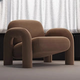 Ergonomic Flannel Fixed Back Foam Fill Arm Chair Image - 3