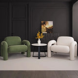 Ergonomic Flannel Fixed Back Foam Fill Arm Chair Image - 7