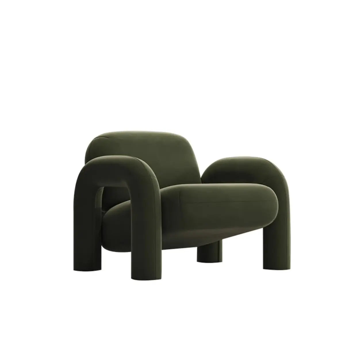 Ergonomic Flannel Fixed Back Foam Fill Arm Chair Image - 8