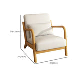 Ergonomic Green Tech Cloth Four Legs Accent Chair #size