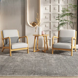Ergonomic Green Tech Cloth Four Legs Accent Chair Image - 2