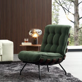 Ergonomic Green Tufted Back Spider Base Side Chair Image - 1