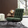 Ergonomic Green Tufted Back Spider Base Side Chair Image - 1