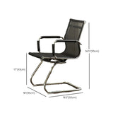 Ergonomic High-Back Black Mesh Leather Office Chair #size