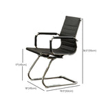 Ergonomic High-Back Black Mesh Leather Office Chair Image - 20