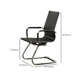 Ergonomic High-Back Black Mesh Leather Office Chair Image - 22