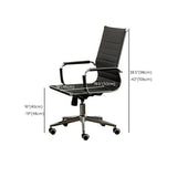 Ergonomic High-Back Black Mesh Leather Office Chair Image - 28