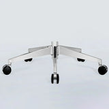 Ergonomic High-Back Leather Silver Frame Office Chair Image - 11