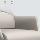 Ergonomic High-Back Leather Silver Frame Office Chair Image - 13