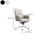 Ergonomic High-Back Leather Silver Frame Office Chair Image - 15