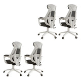 Ergonomic High-Back Mesh Black Adjustable Office Chair Image - 21