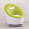 Ergonomic Leather Round Back Swivel Accent Chair Image - 9