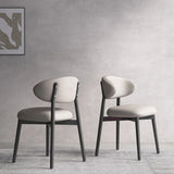 Ergonomic Low Back Leather Dining Chair with Cushioned Seat Image - 7