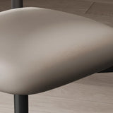 Ergonomic Low Back Leather Dining Chair with Cushioned Seat Image - 8