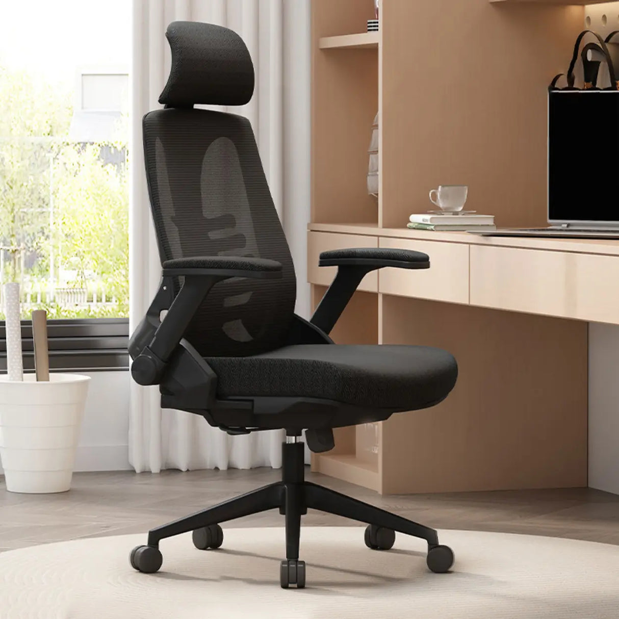 Ergonomic Mesh Adjustable Lumbar Support Office Chair Image - 13