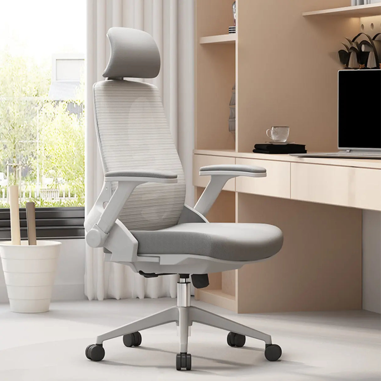 Ergonomic Mesh Adjustable Lumbar Support Office Chair Image - 15