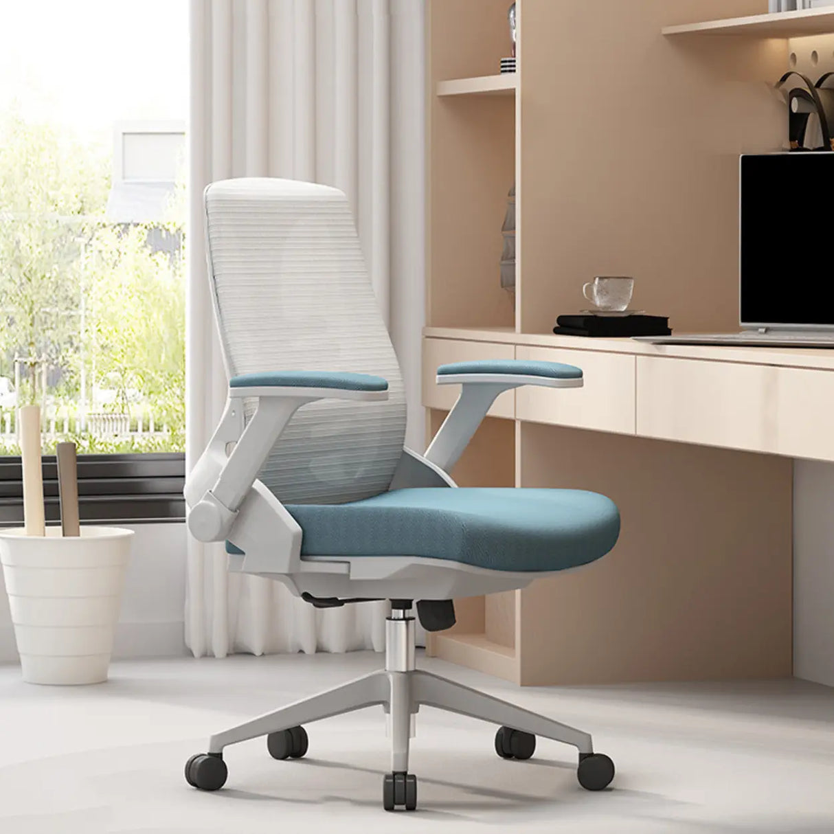 Ergonomic Mesh Adjustable Lumbar Support Office Chair Image - 16