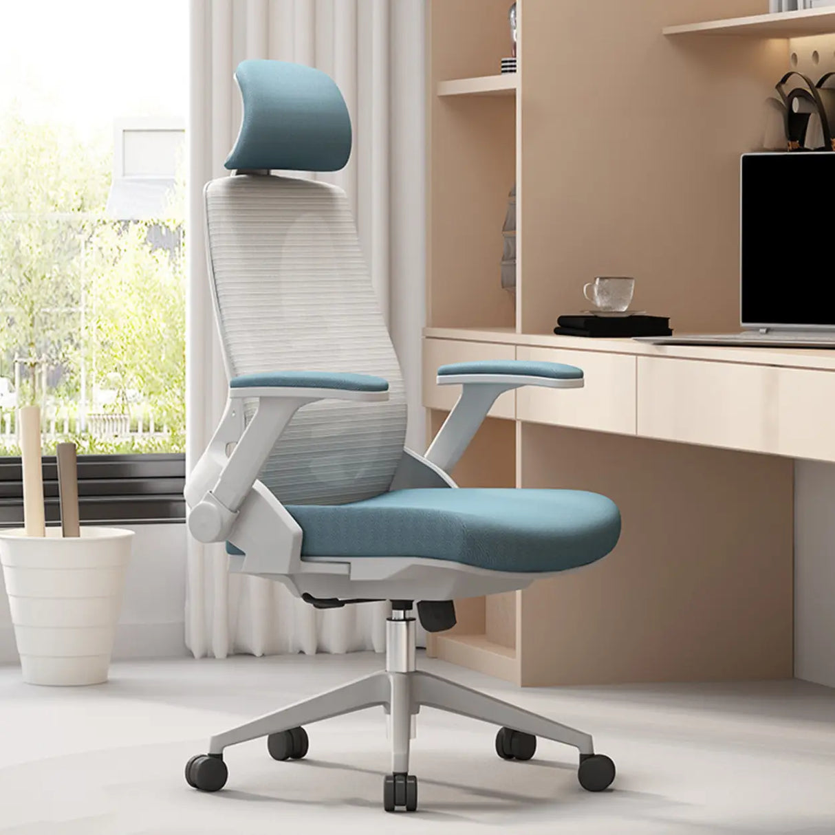 Ergonomic Mesh Adjustable Lumbar Support Office Chair Image - 2