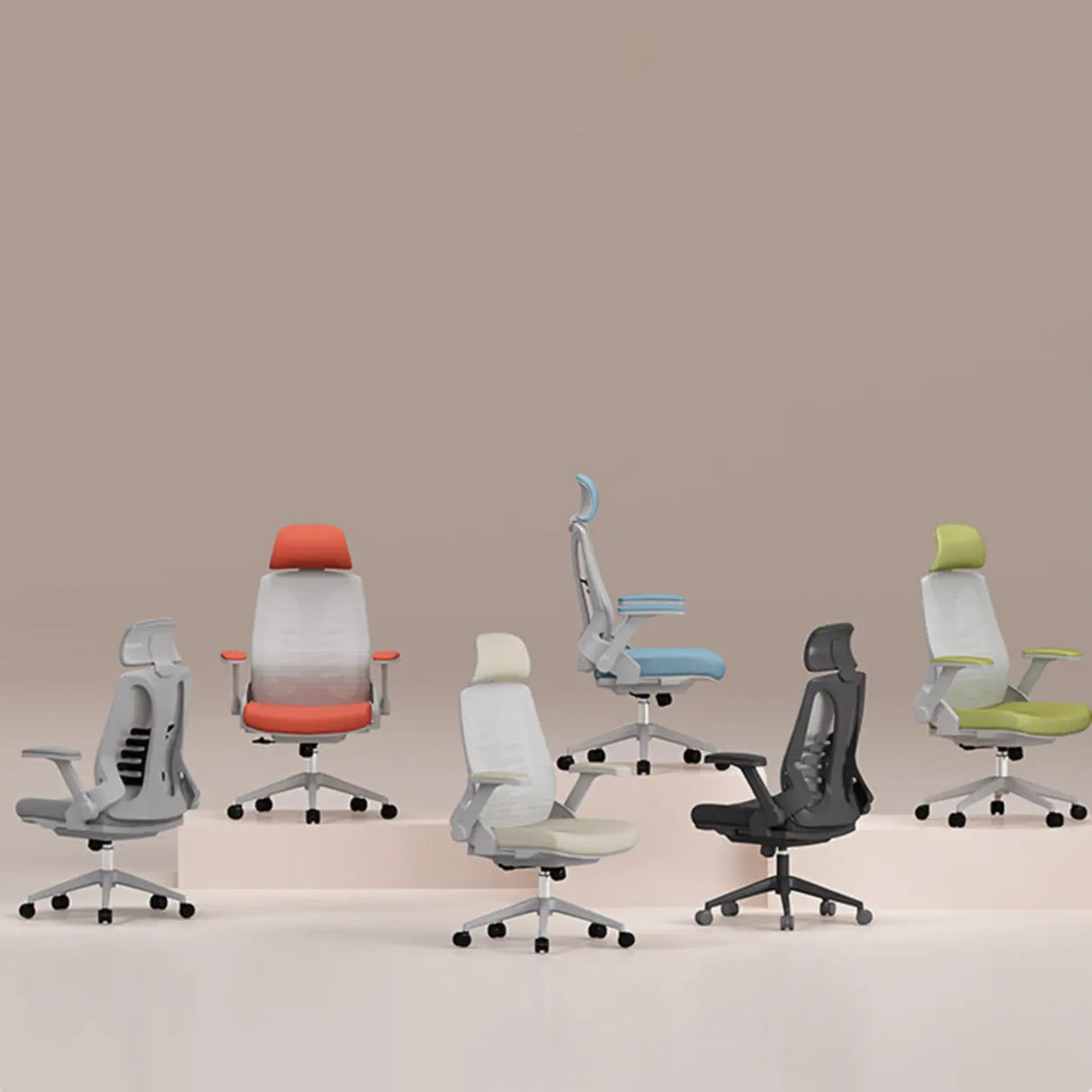 Ergonomic Mesh Adjustable Lumbar Support Office Chair Image - 20