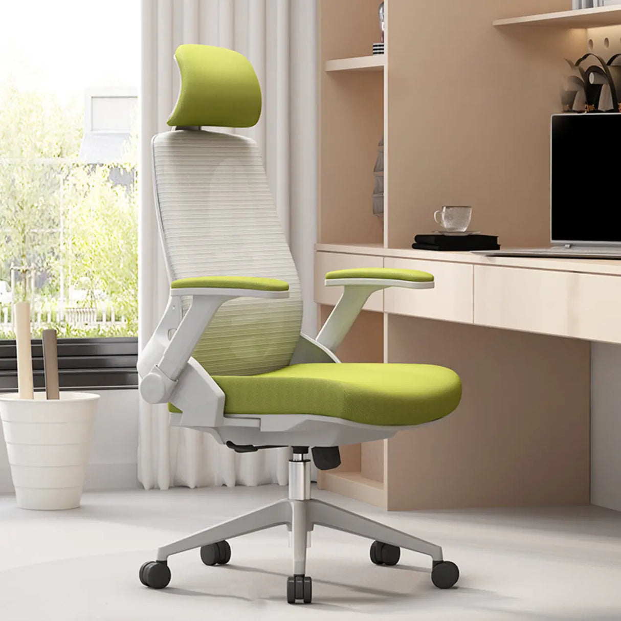 Ergonomic Mesh Adjustable Lumbar Support Office Chair Image - 5