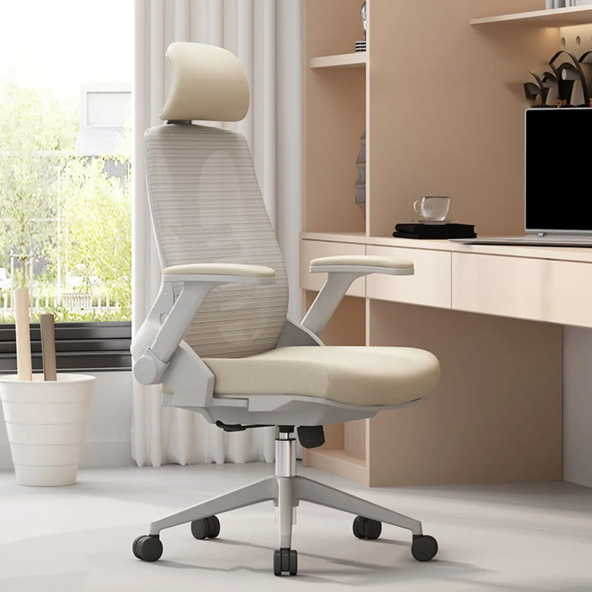 Ergonomic Mesh Adjustable Lumbar Support Office Chair Image - 9