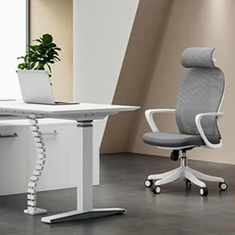 Ergonomic Mesh Back Grey Adjustable Arms Office Chair Image - 1