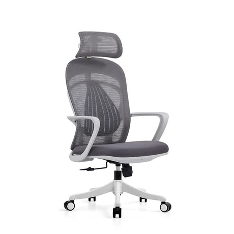 Ergonomic Mesh Back Grey Adjustable Arms Office Chair Image - 2