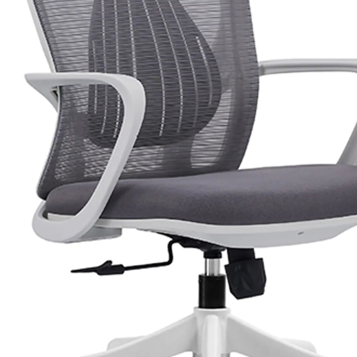 Ergonomic Mesh Back Grey Adjustable Arms Office Chair Image - 8