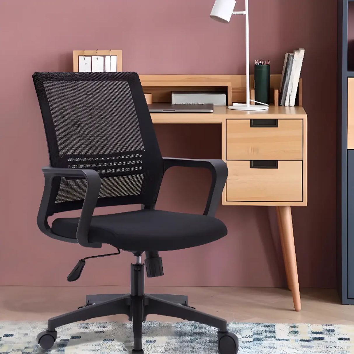 Ergonomic Mesh Black Adjustable Comfort Office Chair Image - 13
