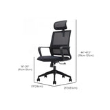 Ergonomic Mesh Black Adjustable Comfort Office Chair Image - 17