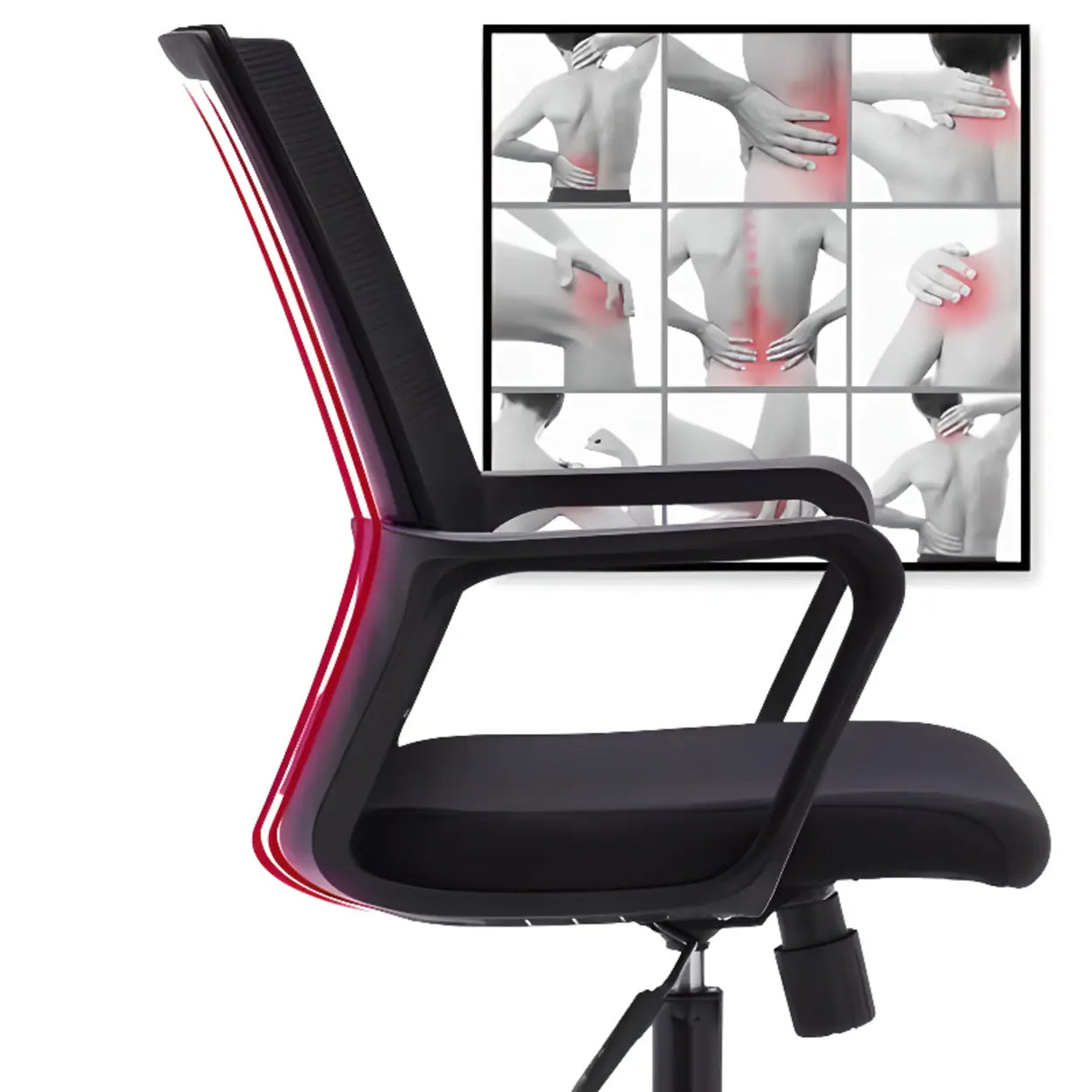 Ergonomic Mesh Black Adjustable Comfort Office Chair Image - 4