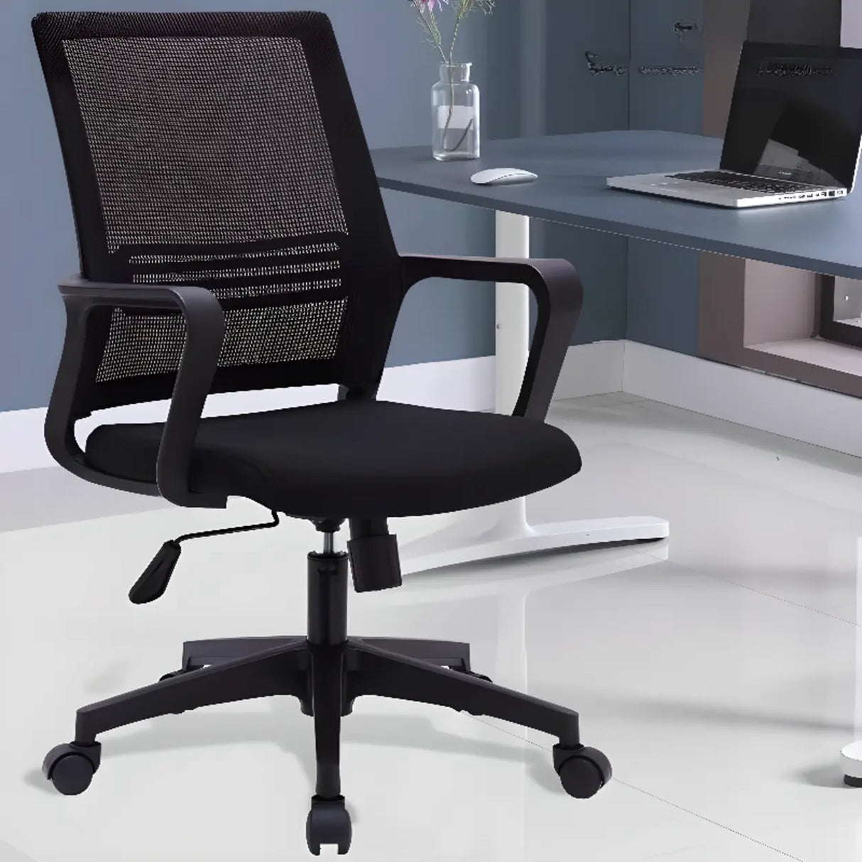 Ergonomic Mesh Black Adjustable Comfort Office Chair Image - 9