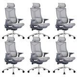 Ergonomic Mesh Black Adjustable Office Chair with Wheels Image - 26