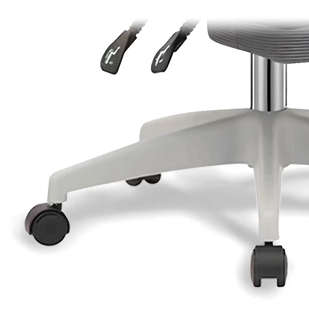 Ergonomic Mesh High-Back Grey Office Chair with Footrest Image - 15