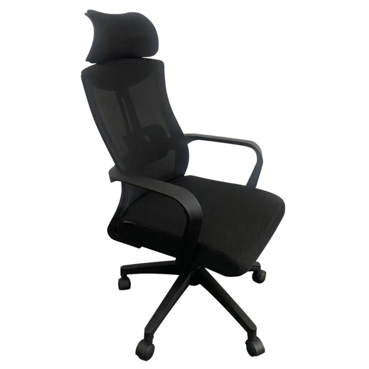 Ergonomic Mesh High-Back Grey Office Chair with Footrest Image - 5