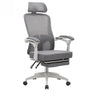 Ergonomic Mesh High-Back Grey Office Chair with Footrest Image - 8