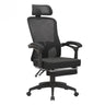 Ergonomic Mesh High-Back Grey Office Chair with Footrest Image - 9